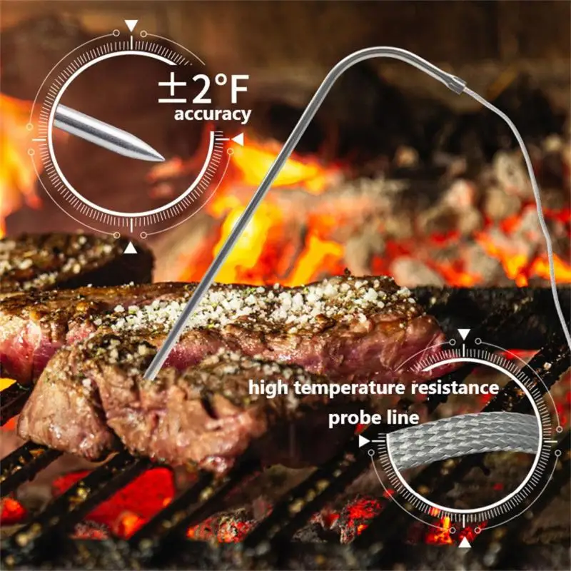 Tp700 Digital Remote Wireless Food Kitchen Oven Thermometer Probe For BBQ  Grill Oven Meat Timer Temperature Manually Set - AliExpress