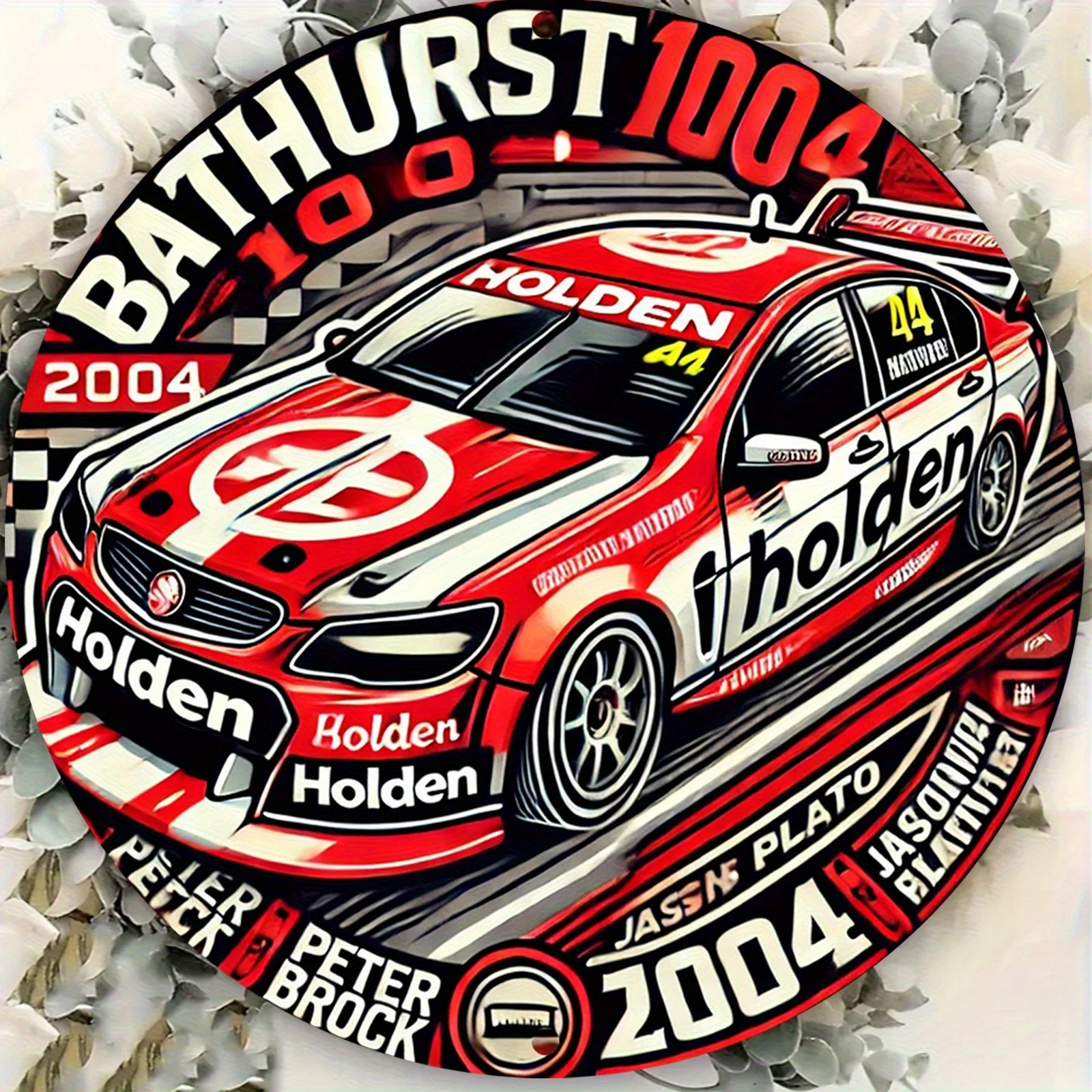 A 2D Flat Printed Metal Sign Featuring The 2004 Bathurst 1000 ...