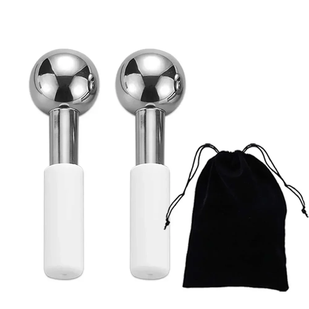 Stainless Steel Ice Globes  Cooling Facial Sticks Beauty Spa Skin Care Tools Fine Wrinkles Tighten Pores Reduce Puffiness