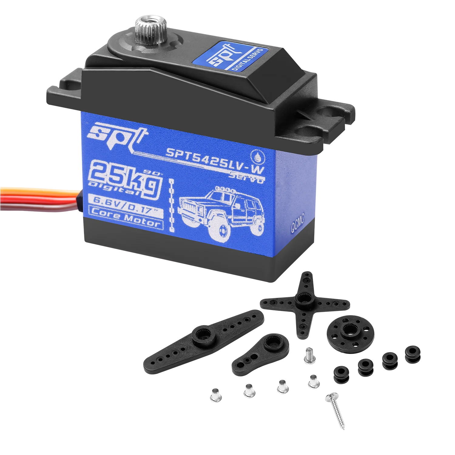 SPT 25 kg 35 kg großes Drehmoment 180 ° Metallgetriebe Digital Servo Wasserdichter Motor 25T Arm für RC Crawler Auto SCX10 TRX4 Drift Roboter Teil – Detail 16