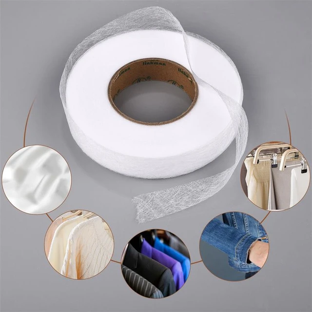 50M Iron on Hemming Tape No Sew Hem Tape Fabric Fusible Hemming Strip for  Pants Jeans Curtains Dress Sewing Fabric Clothes - AliExpress