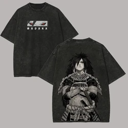 Madara Uchiha Vintage Acid Wash Oversized Streetwear Tee - Retro Anime Graphic Cotton Top - XXXL (1)