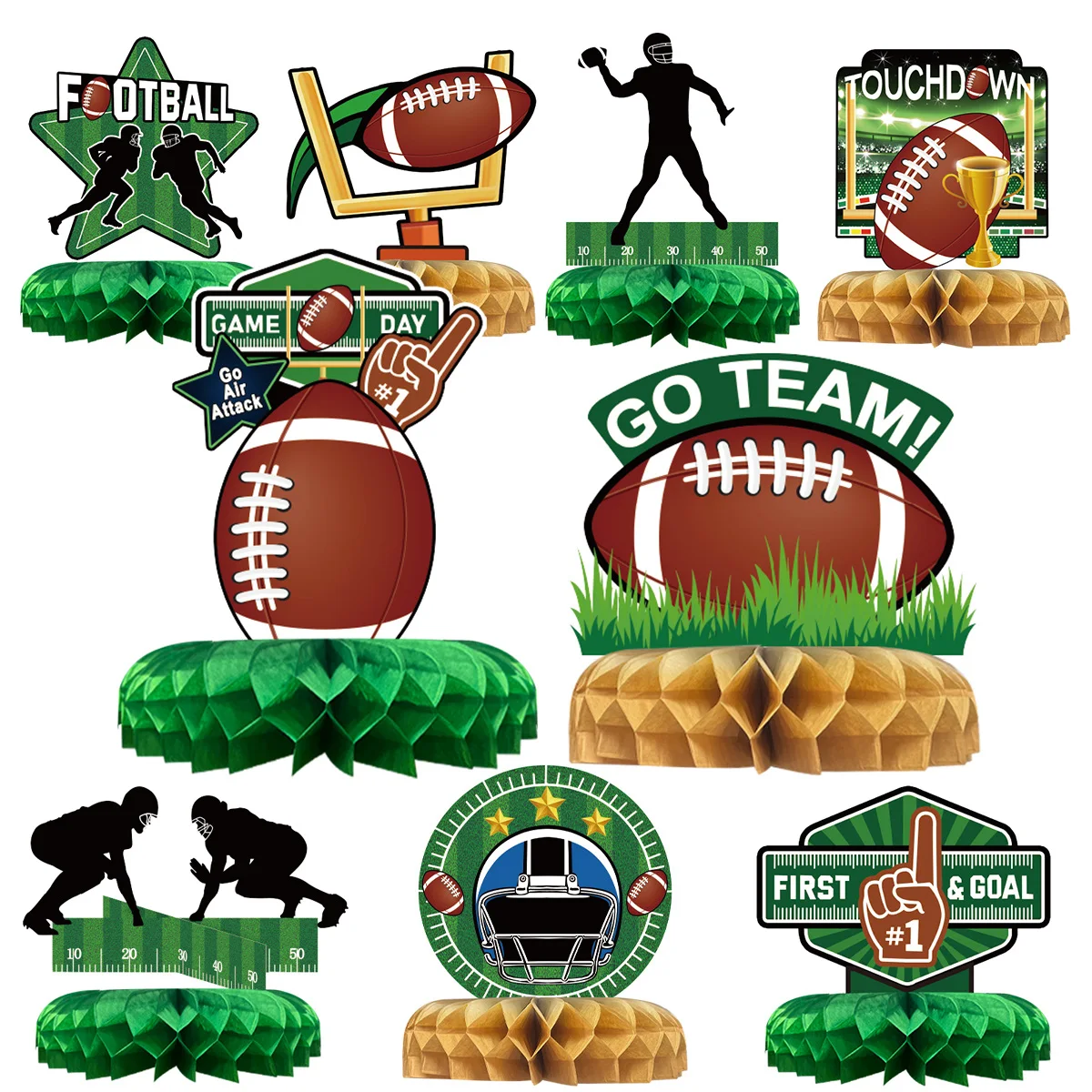 American Football decoration Rugby Theme Party Gifts Happy Birthday Banner Boy Kids Spor Soccer Party Supplies Baby Shower