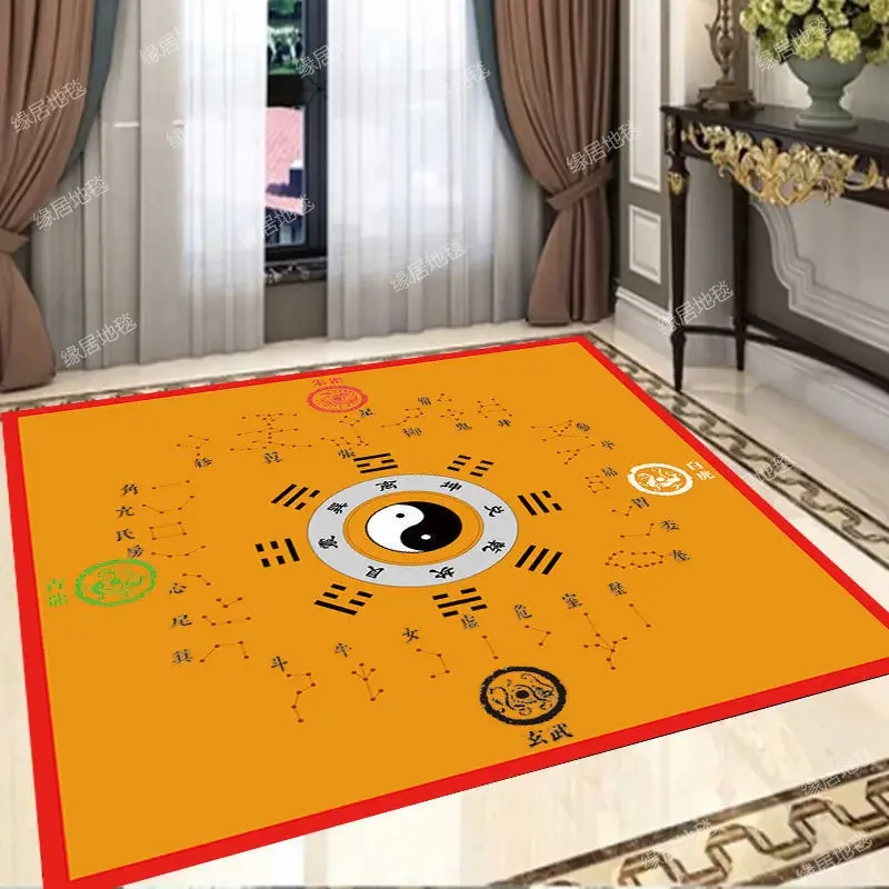 VIKAMA Chinesische Kultur Yin und Yang Taiji Bagua Teppich Feng Shui Glück kann das Glück von schmutzigen waschbaren Matten verändern – Detail 5