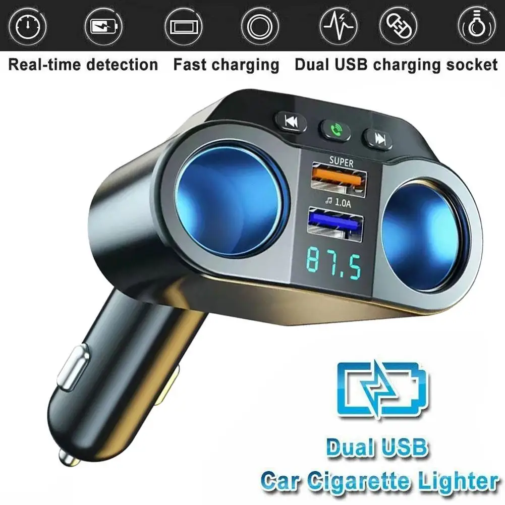 3.1A Dual USB 2 Port LCD Display 12-24V Cigarette Lighter Socket Fast Charger Adapter For Car SUV Minivan_voghion.com