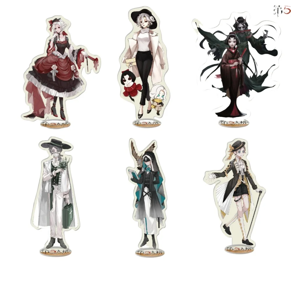 Juego Identity V, anillo para bolsa, accesorios, soporte acrílico, supervivencia, cazadores, llavero, regalos de joyería