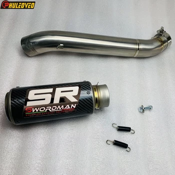 Titanium Alloy Real Carbon for Kawasaki Ninja ZX-10R ZX10R Motorcycle Exhaust Muffler Link Pipe Escape Moto for ZX-10R 2010-2023