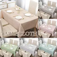 Nordic Style Grid Printed Household Waterproof Oil-proof Party Dining TableCloth Decoration Table Table Cloth Rectangle Cover 2