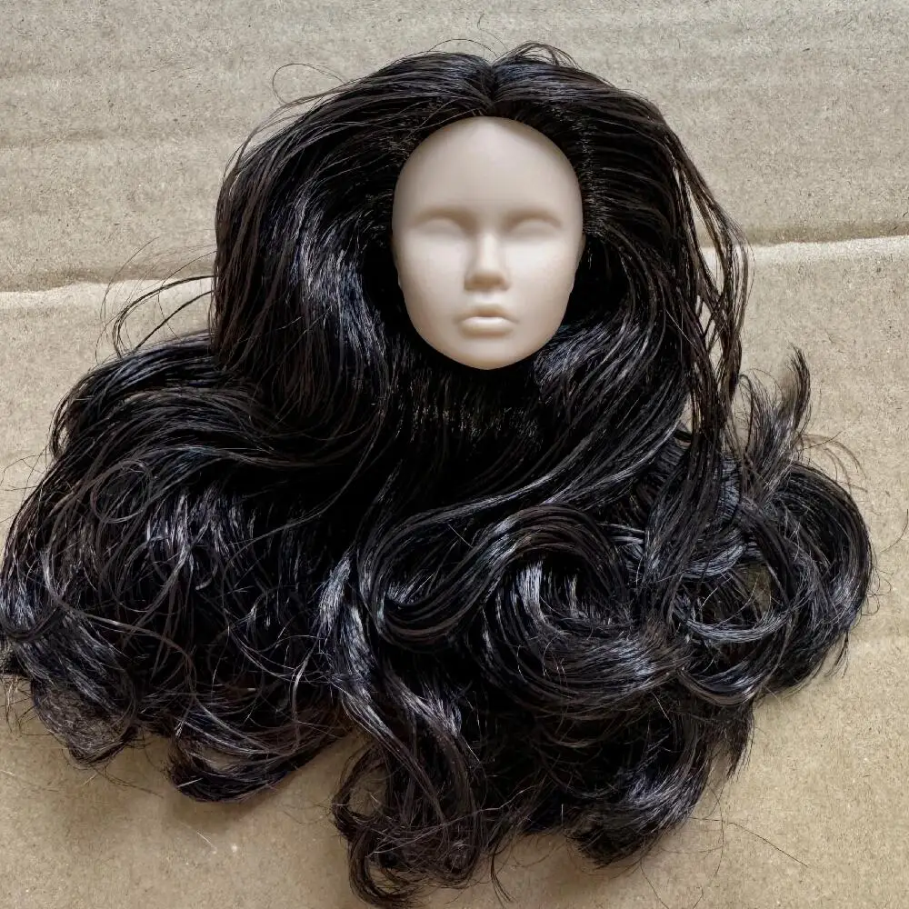 خمر 1/6 رؤوس دمية الوجه الفارغ مع الشعر موضة دمية رئيس يشكلون الممارسة لتقوم بها بنفسك أجزاء لعبة هدايا عيد ميلاد الفتيات