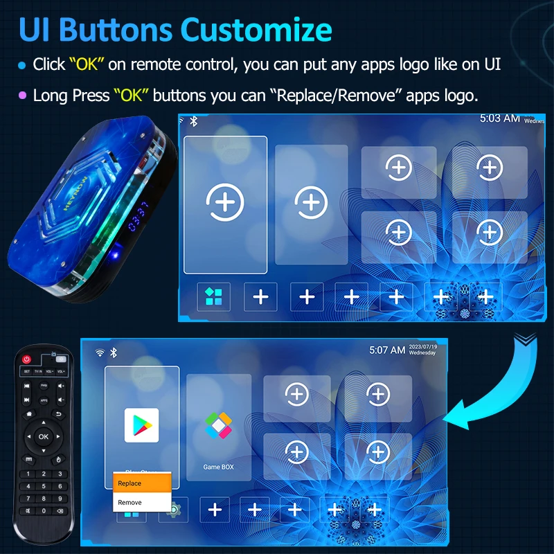 X4 Android TV Box Amlogic S905X4 2+16GB/4+32GB Set Top Box 2.4G/5G Dual Wifi BT4.0 4K/8K HD Media Player Built-in cooling fan