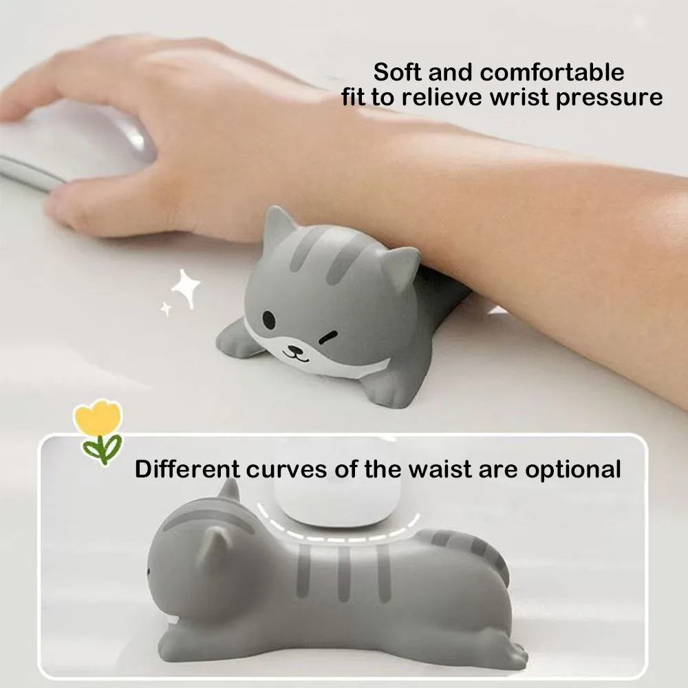 Cute Animal Wrist Rest Mouse Pad Support Ergonomics Memory Foam Desktop Computer Laptop Arm Rest Cat Dog Duck Panda Toys Wrist Rest Cushion