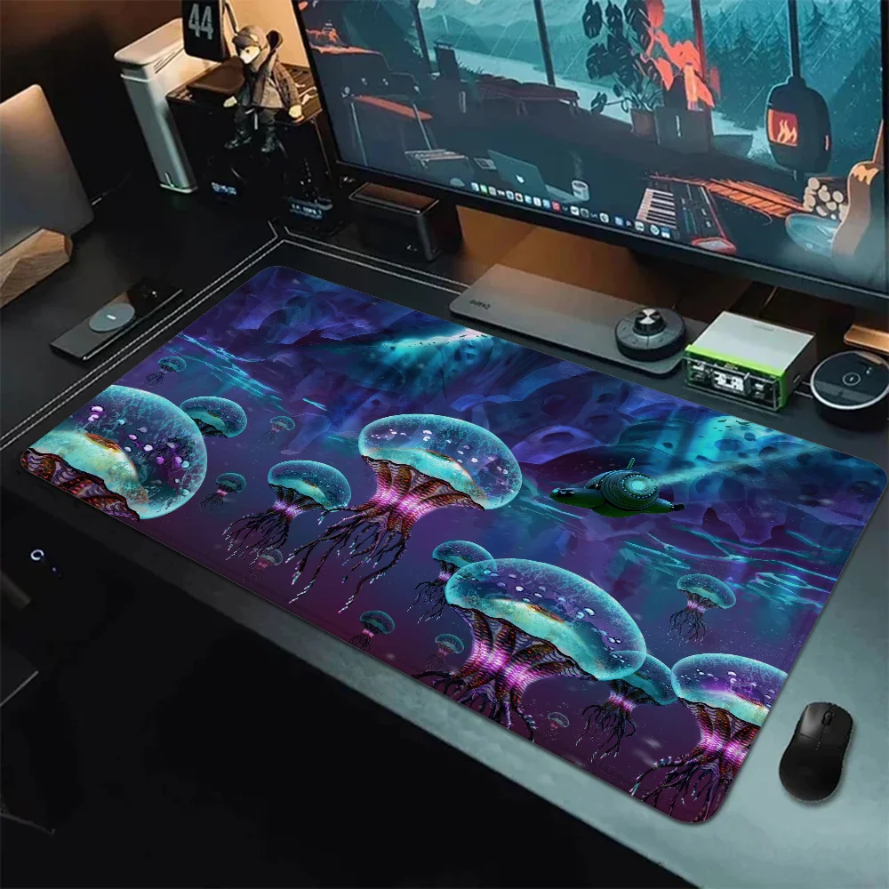 

Настольный коврик SUBNAUTICA для ПК, аксессуары для стола, офисный коврик для мыши с аниме, 900x400, настройка игровых аксессуаров, игровые компьютерные коврики «сделай сам»