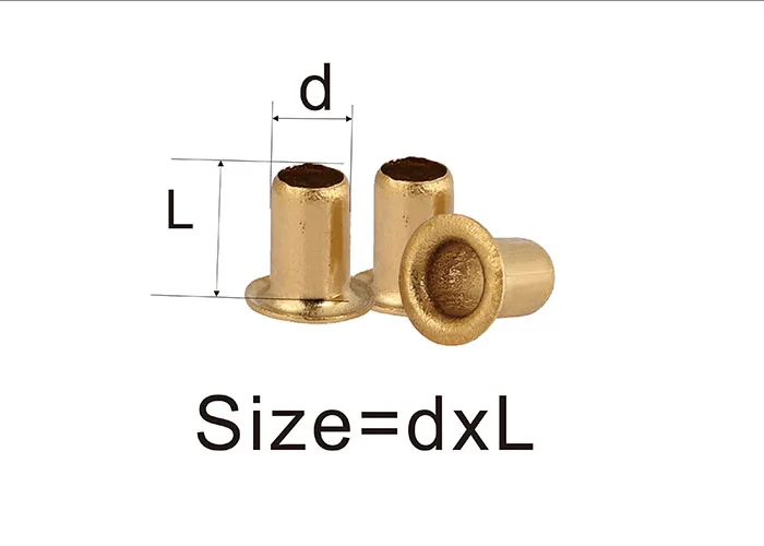 Kit Rivetti Cavi E Occhielli Tubolari In Ottone M0.9 - M6 - Lunghezze 2-12mm - Vari Tagli