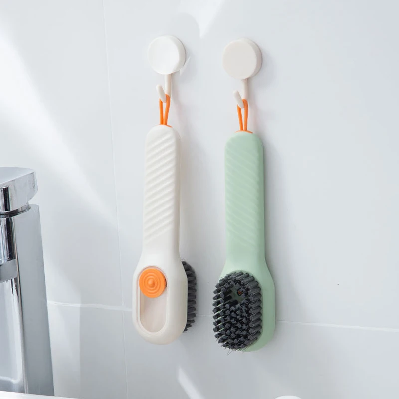 Liquid Fill Shoe Brush Laundry Cleaning Brush Long Handled Laundry Brush Multifunctional Laundry Brush Liquid Shoe Brush With Handle Flexible Washing Scrub Soft Bristles Cleaning Tools Household
