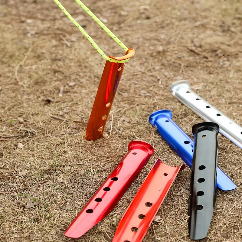 6PCS Strand U-Form Zelt Stakes Camping Zelt Heringe Für Outdoor Camping Wandern Strand Schnee Sand Boden Plane zubehör – Detail 4