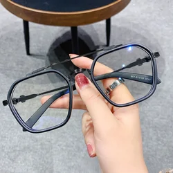 Sleek High - End Anti - Blue Light Fashion Glasses - Black Anti - Radiation Unisex Eyewear (Black)