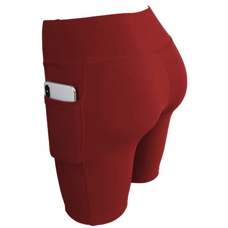 Womens Yoga Shorts - Quick Dry Fitness Biker Running Shorts with Pocket