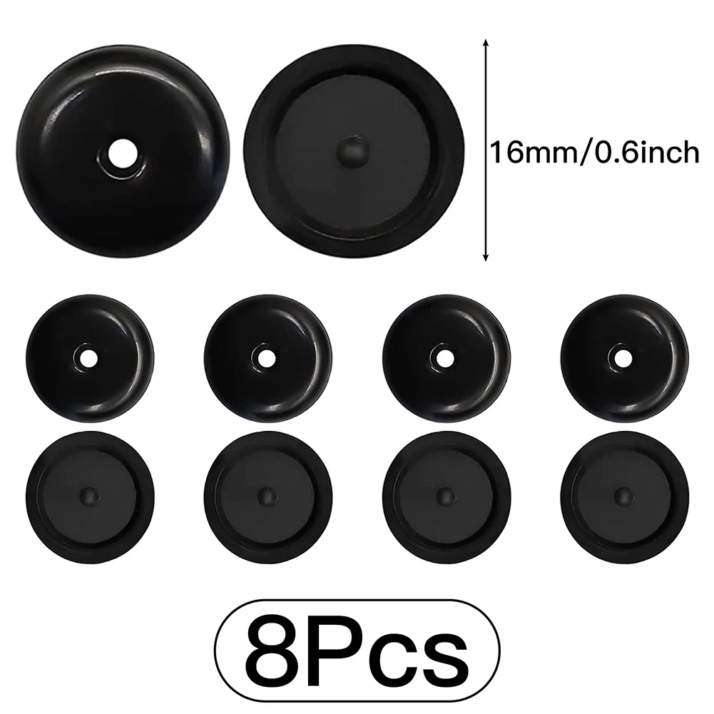 4 Pairs Car Seat Belt Button Buckle Stop Clips Universal Fit Stopper Kit Black Button Clip Retainer Car Accessories