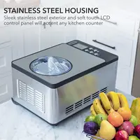 Ice Cream Maker Machine Automatic 2.1 Qt with Built-in Compressor, LCD Digital Display & Timer, No Pre-Freezing, ICM-200LS 2