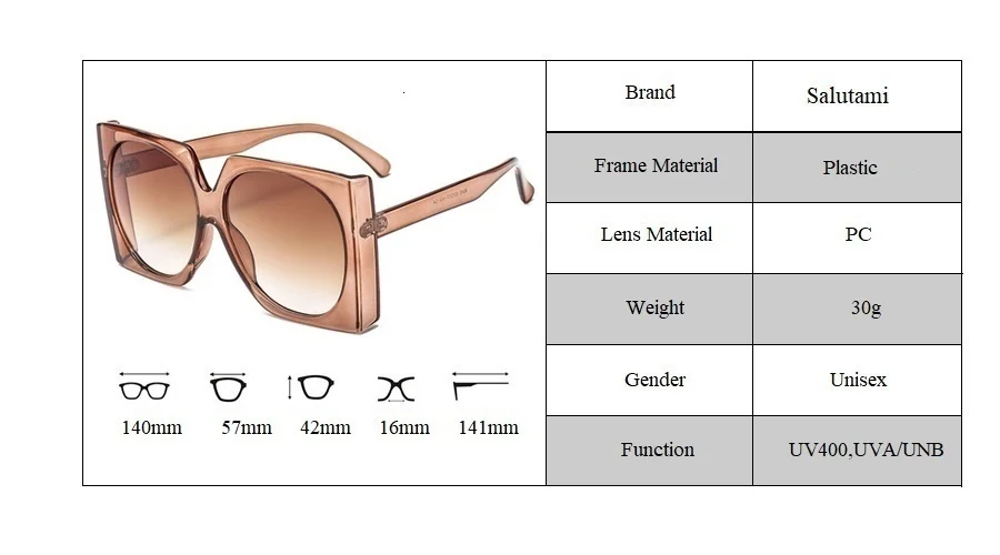 Oversized Square Sunglasses For Women Vintage Style Gradient Shades_voghion.com