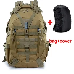 Outdoor Adventure 40L Tactical Reflective Backpack - 30 - 40L (Khaki ad cover)