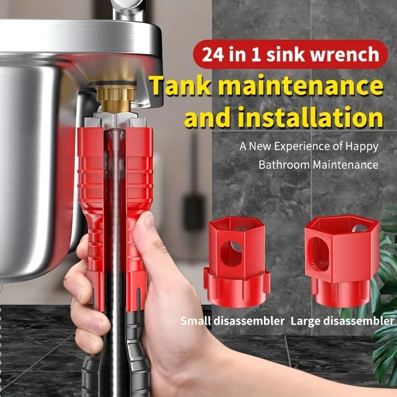 Bathroom & Kitchen Faucet Repair Tool Set 18-in-1 & 24-in-1 Flume Wrenches