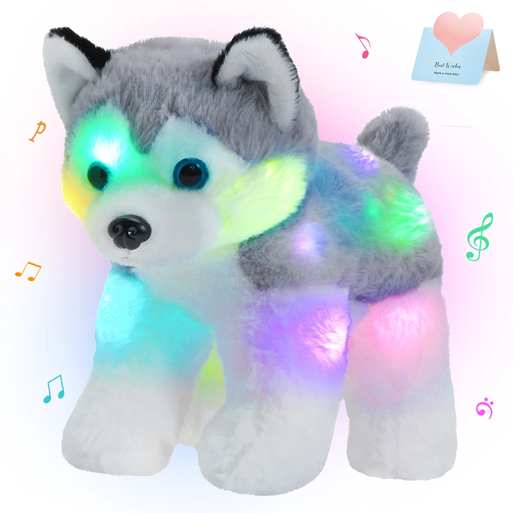 32cm LED Light Musical Dog Doll Plush Toy Super Soft Cute PP Cotton Stuffed Animals Birthday Gift for Girls Toy plush toy