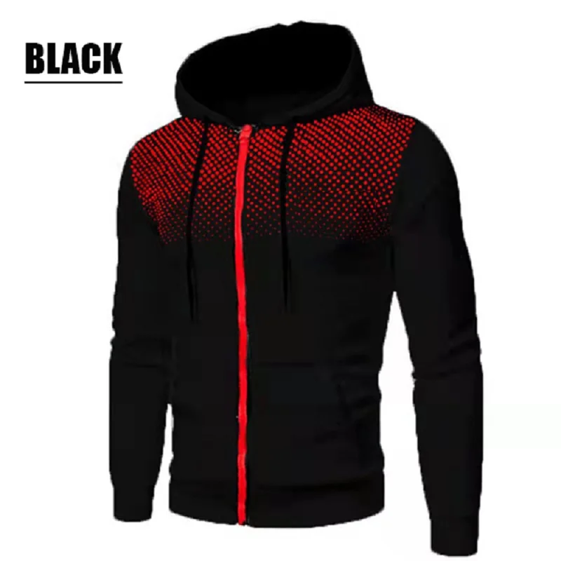 Zip Up Hoodie Autumn and Winter Casual for Men All Elite Wrestling with Pocket Printing Sweater Sportwear
