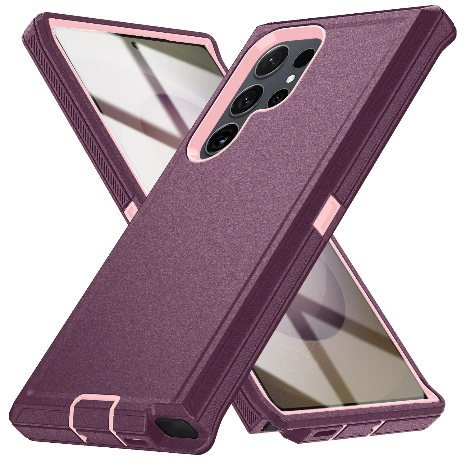 Rugged Military-Grade Shockproof Phone Case with Kickstand - Hard PC+TPU Back Cover