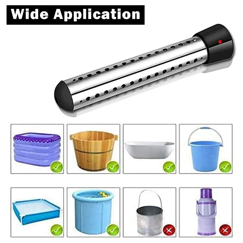 3000W EU 220V Electric Heater Boiler Water Heating Element Portable Immersion Suspension Bathroom Swimming Pool AU/EU/UK Plug water heating rod electric water heater device water heater fittings