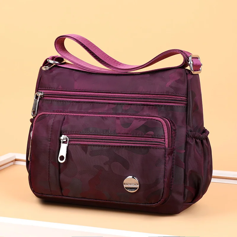 New 2021 Oxford cloth women's bag multi-layer single shoulder anti-theft Messenger Bag Backpack canvas large capacity mother's