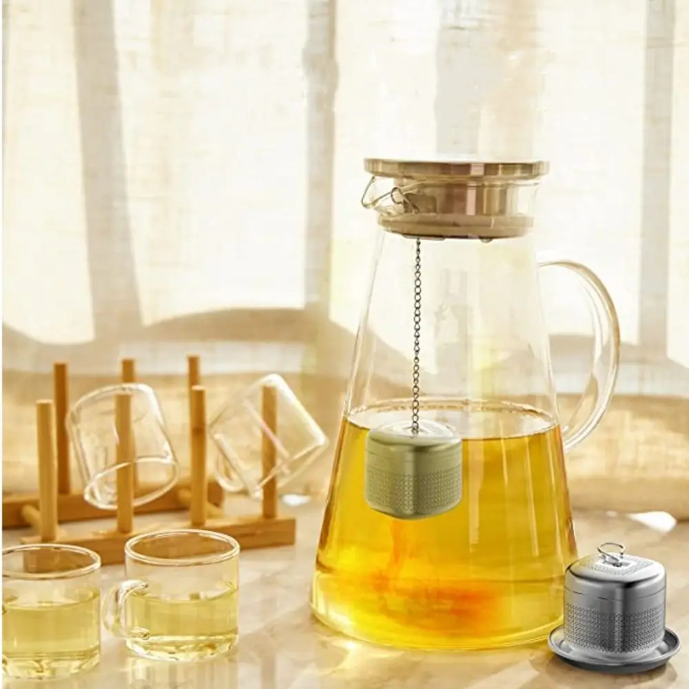 Extended Chain Hook Stainless Steel Tea Infuser Ball Brew Tea Extra Fine Mesh Loose Steeper Mesh Filter Strainer Ball Shape Tea Infuser Tea Strainer Tea Filter