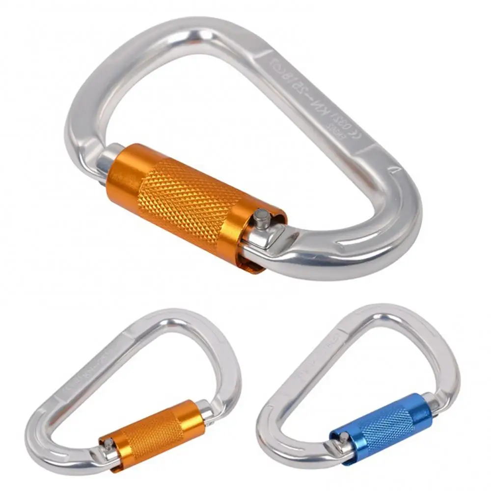 

Rock Climbing Auto Locking Clip 25KN Heavy Duty Carabiner For Rappelling Rescue Climbing Lock For Mountaineering