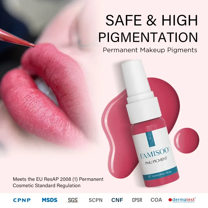 15ML Inchiostro per tatuaggi all'henné per trucco permanente labbra Pigmenti per micropigmentazione Trucco artistico Sopracciglio Bellezza Inchiostro per labbra Forniture per tatuaggi - immagine 3