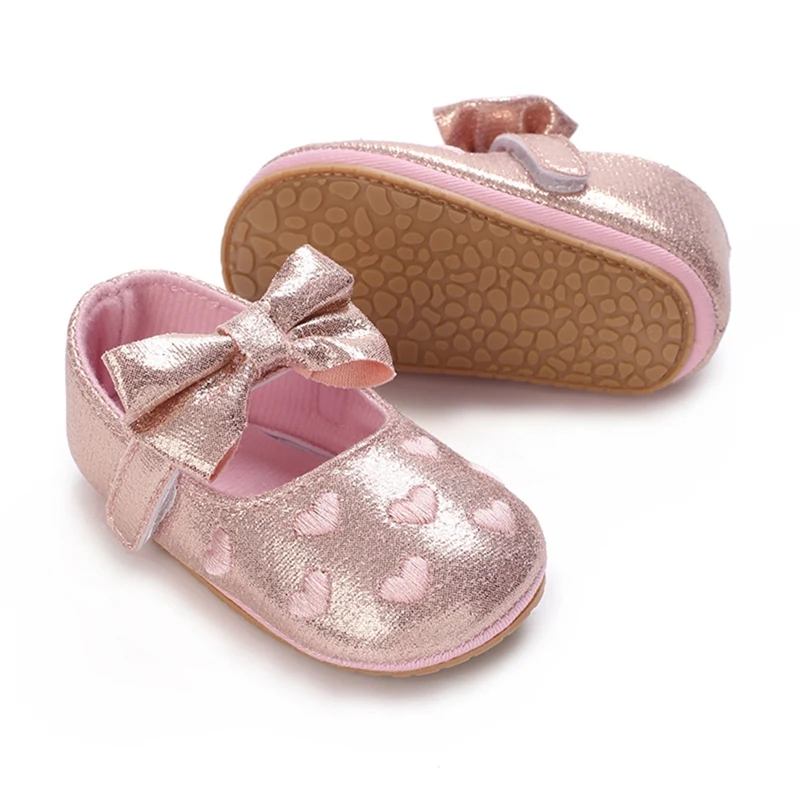 Baby Shoes Children Flats Newborn Baby Girls Soft Sole Flat Shoes First Walkers Toddler Princess Footwear 0-18M