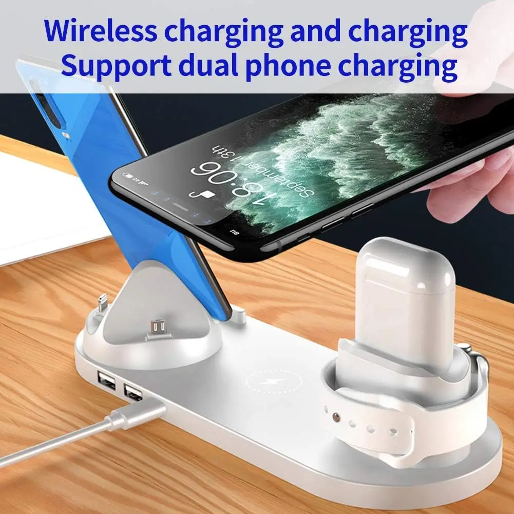 100W 10 in 1 Wireless Charger Stand Pad For iPhone 14 13 12 Apple Watch Fast Charging Dock Station for Airpods Pro iWatch 8 7 6