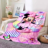 6 Sizes Warm Soft Disney Cute Minnie Custom Blanket Fluffy Children and Adults Sofa Plush Bedspread Throw Blanket for Sofa Bed 3