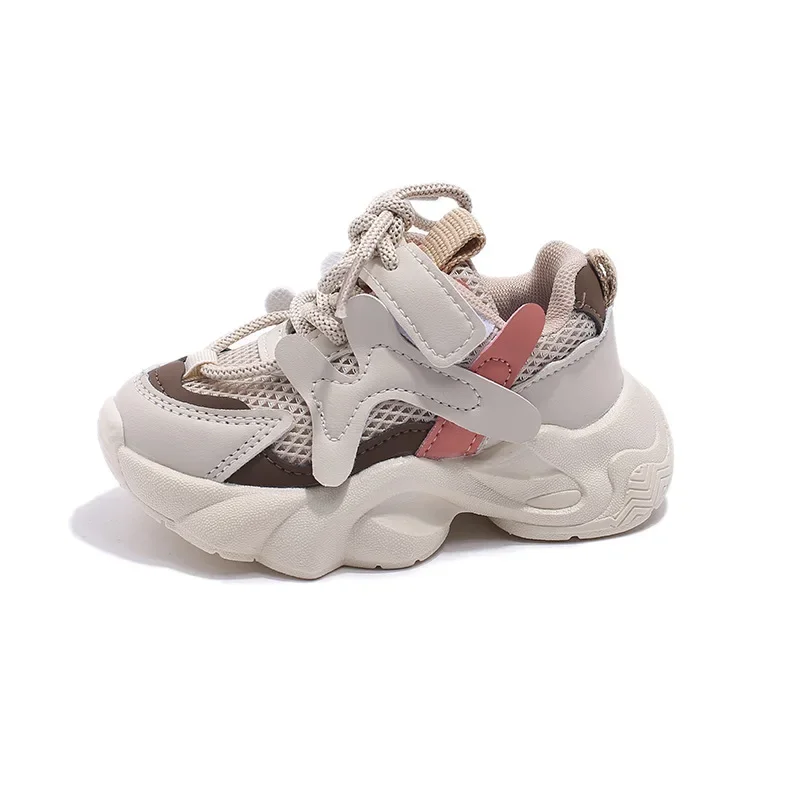 Little Kids Shoes Boys Girls Mesh Fabric Sports Shoes Casual Breathable Baby Sneakers Fashion Patchwork Children I02241