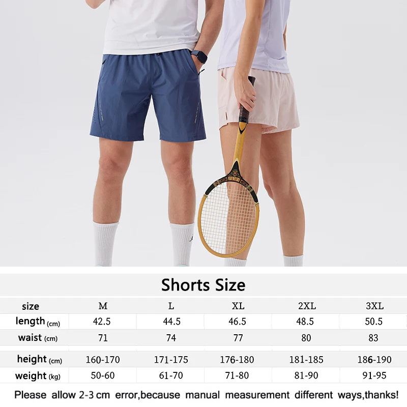 Men Tennis Sports Shorts Gym Fitness Training Running Sports Jogging Shorts Quick Dry Breathable Sportswear