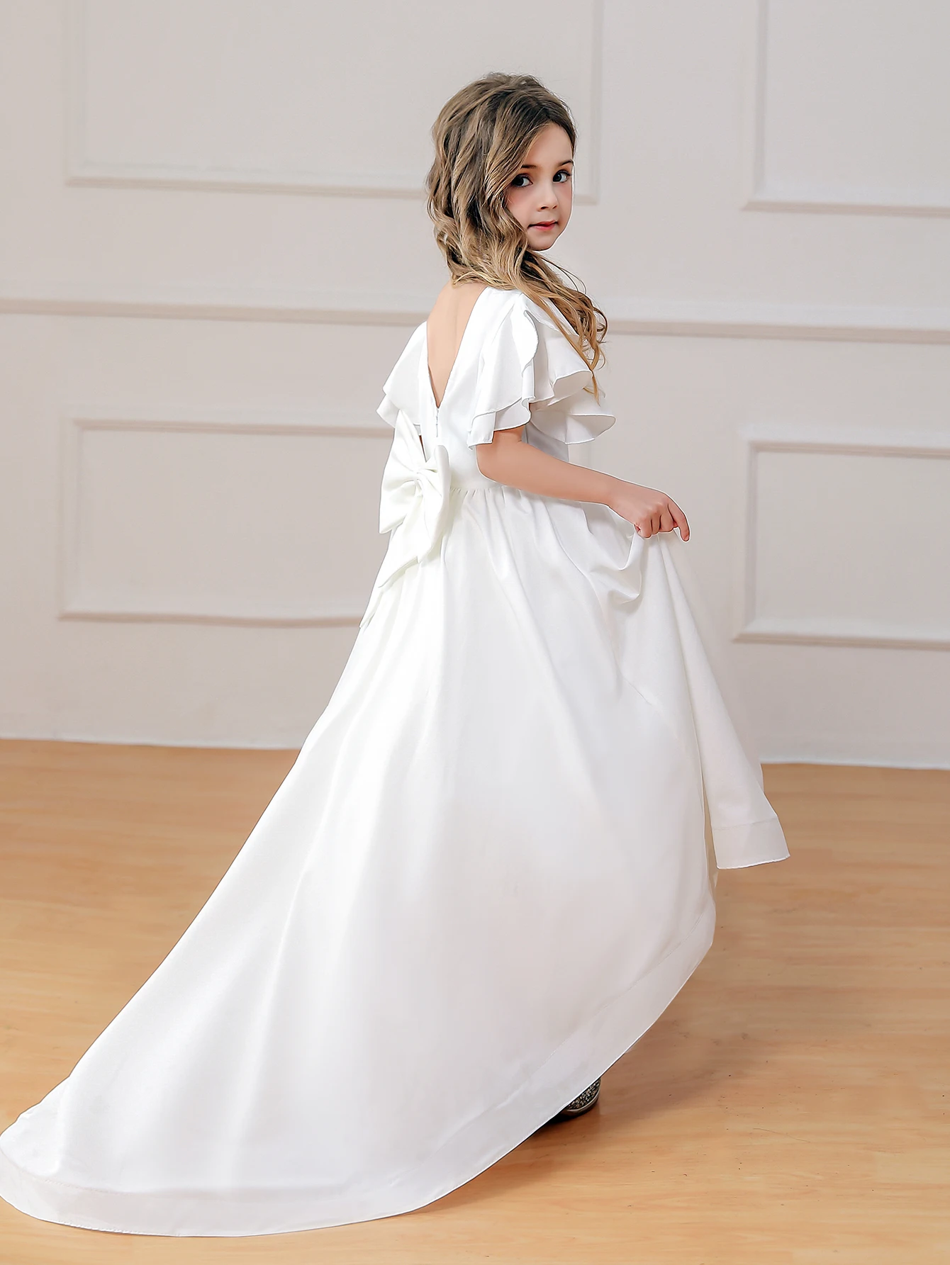 green emerald velvet dress Elegant Girls Dresses High-End Luxury Dresses Girls Performance Dress   marryshe