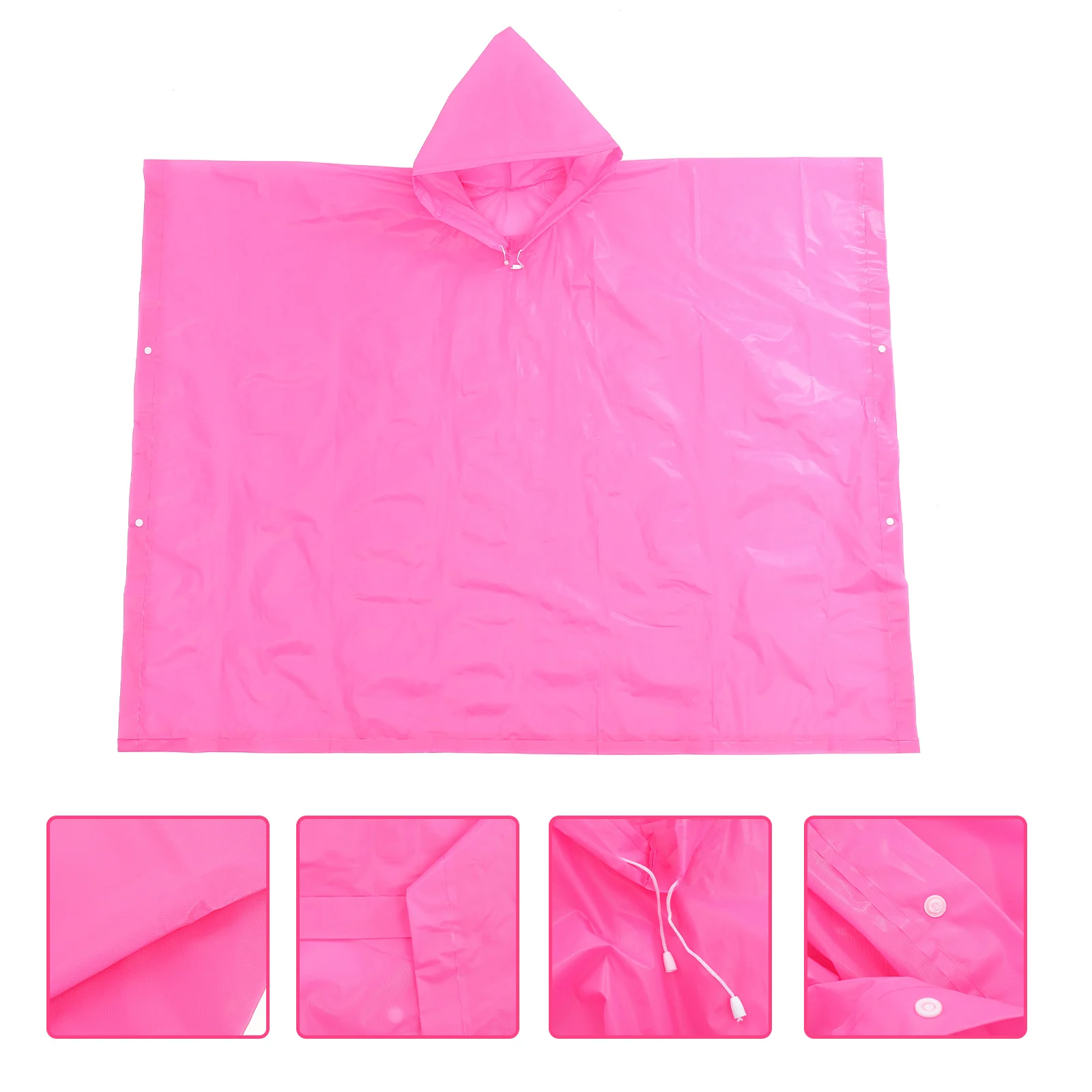 

Portable Raincoat Waterproof Rain Poncho with Hoods and Sleeves Outdoor Rainwear Reusable Rain for Emergency Camping Hiking