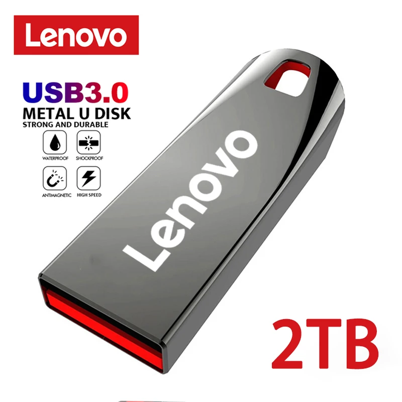 Lenovo 2Tb Usb 3.0 Flash Drives High Speed Metal Pendrive 1Tb 512Gb