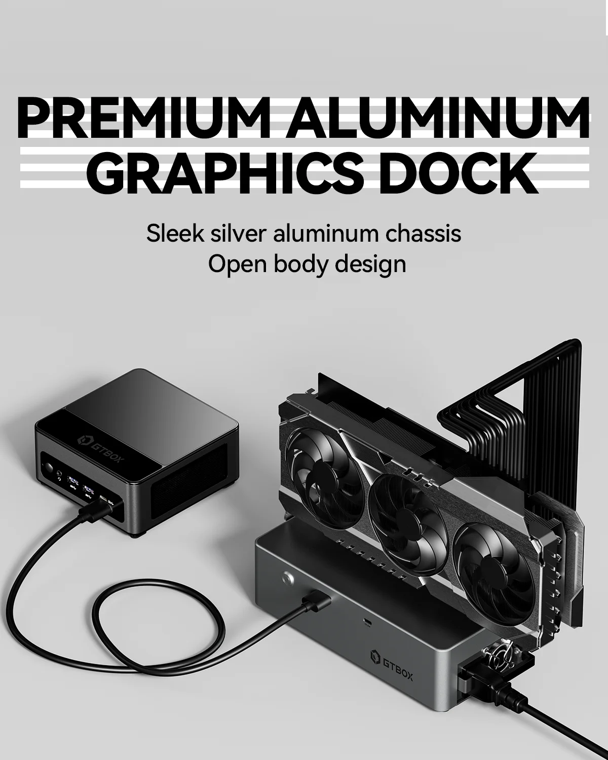 GTBOX G-DOCK/AOOSTAR AG02 EGPU ドック、OCulink USB4 ポート搭載