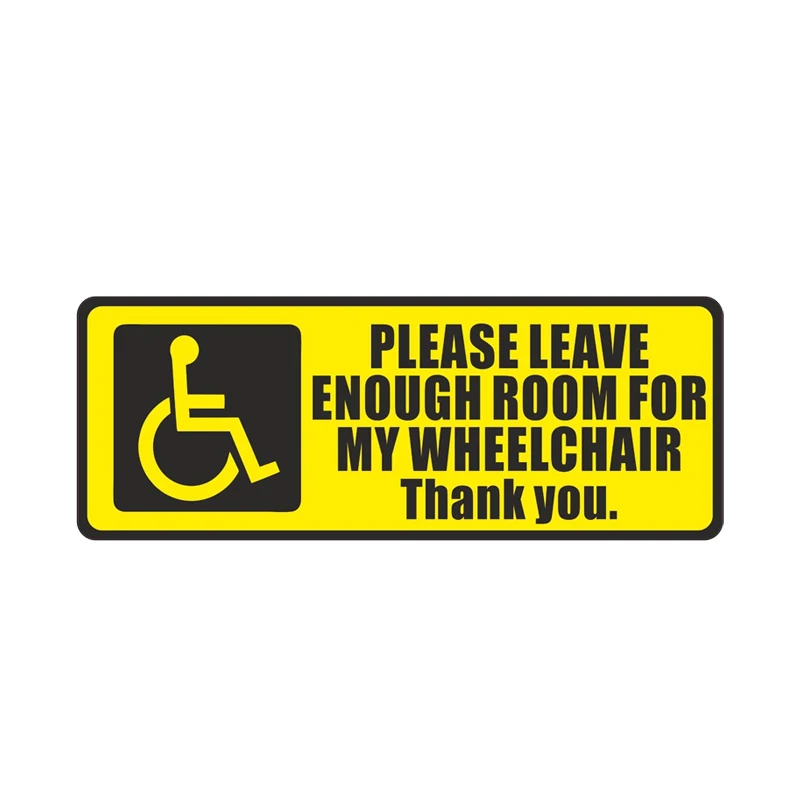 

17.7*6.7CM Disabled Sign Disability Mobility Wheelchair PVC Car Sticker Decal