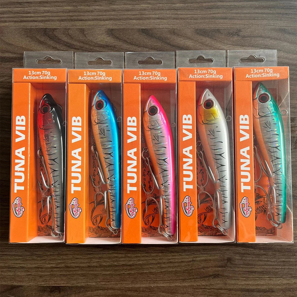 70g 13cm Pencil Wobblers Sinking VIB Lure Crankbaits Vibration Artificial Hard Bait for Marlin Tuna Wahoo Big Game Fishing Lures fishing lure