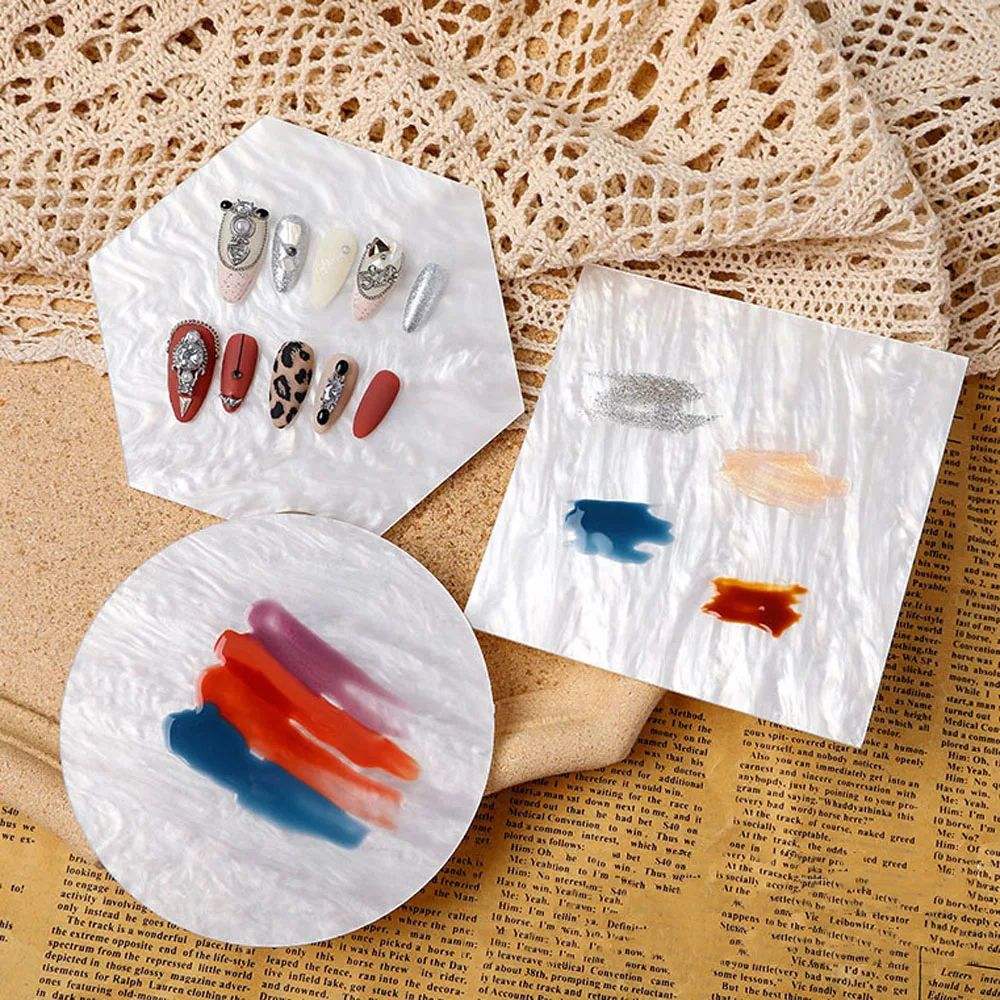 Mixing Nail Art Tools Practice Display Manicure Palette Nail Art Palette Color Paint Palette False Nail Tips Display Board