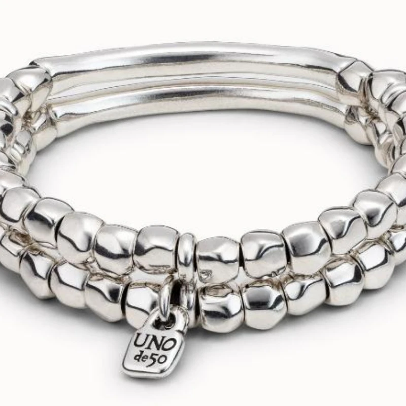 

European and American popular original fashionable electroplating 925 silver double layer bracelet holiday jewelry gifts