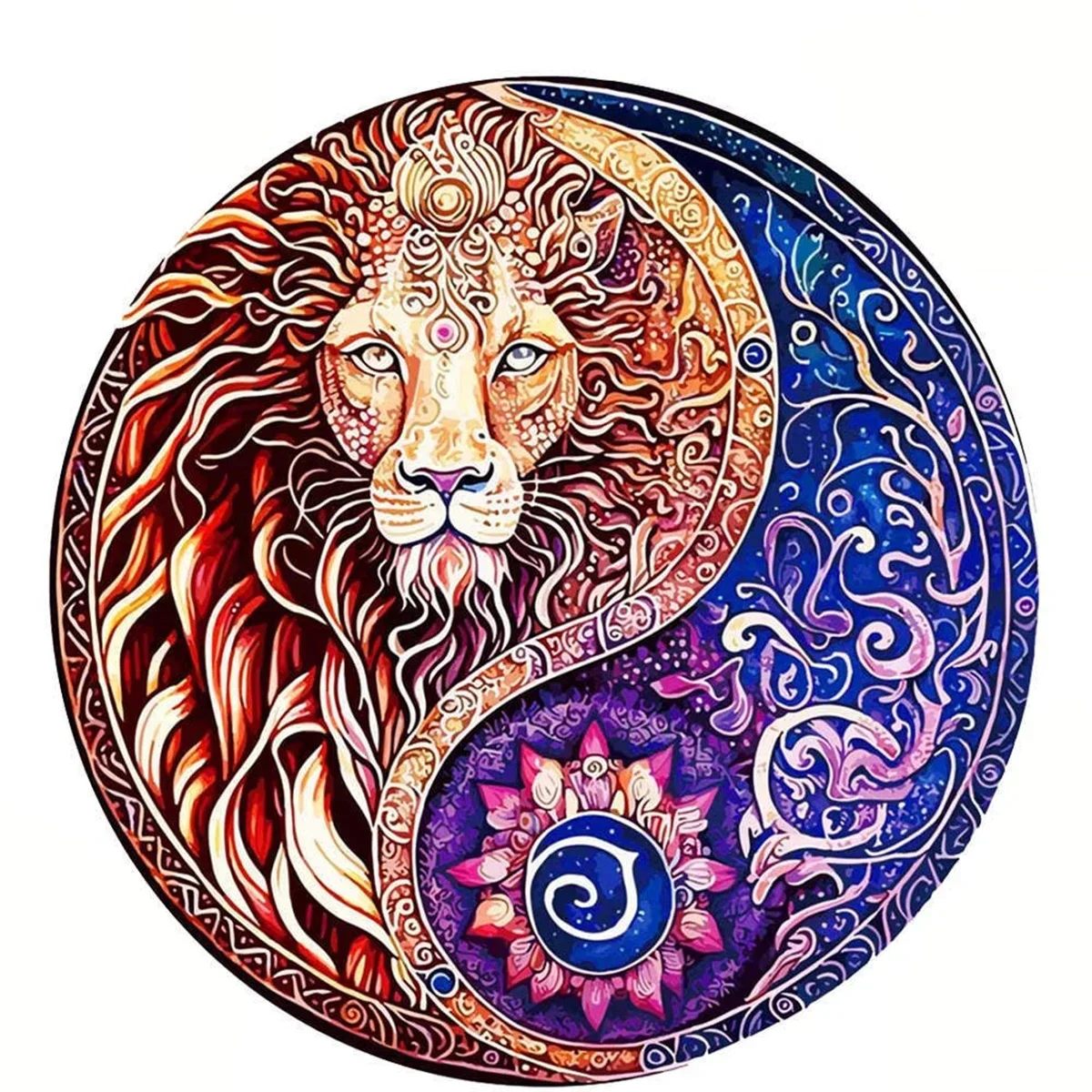 Color Fox Animal Wooden Puzzle DIY Crafts Jigsaw Educational Gift Wood Toys Family Interactive Game Brain Trainer Montessori Toy 4