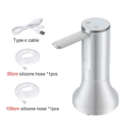 Foldable Rechargeable Electric Water Dispenser Pump (White and Base)