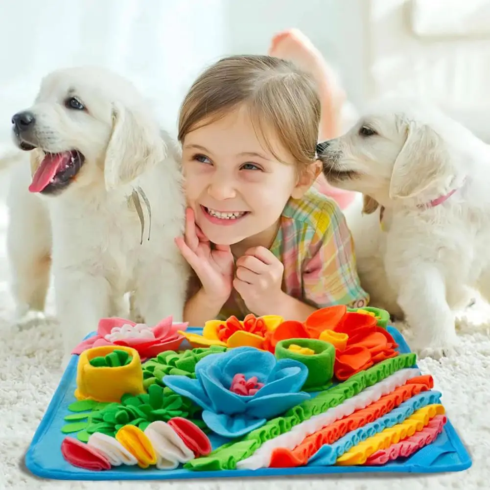 

Dog Sniffing Mat Dog Puzzle Toy Snuffle Mat Slow Feeder Treat Pad Licking Mat for Pet Enrichment Engagement Security Inspection